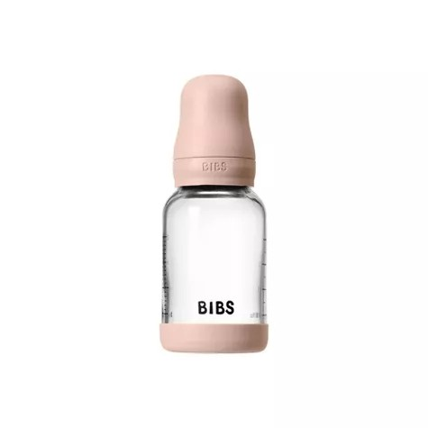 Bibs Glass Baby Bottle with Latex Nipple 4 oz